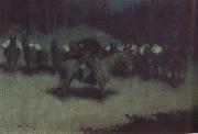 Frederic Remington Scare in a Pack Train (mk43) china oil painting reproduction